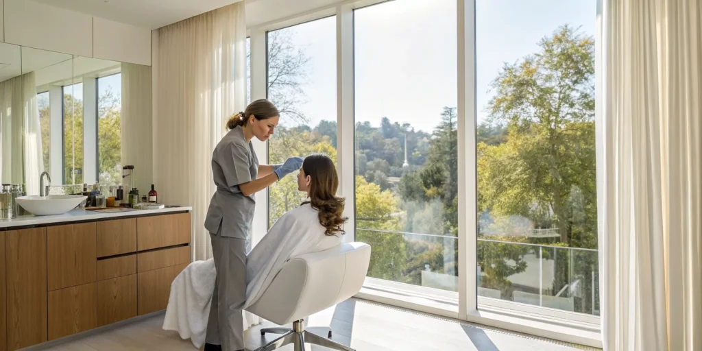 Scalp treatment for thinning hair in Alpharetta, GA, at a professional head spa.